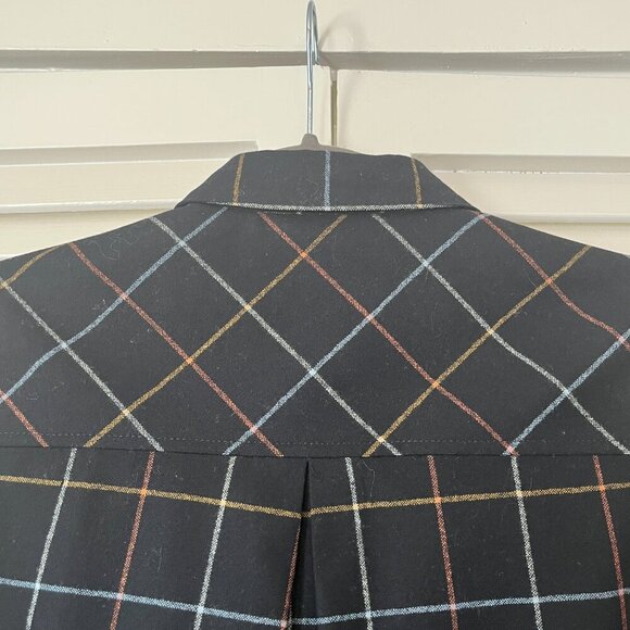 Pendleton buttondown XS black plaid women oversized flannel - Picture 8 of 11